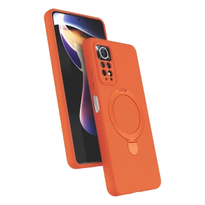 HarmonyAura Xiaomi Redmi Note 12 Pro 4G Regal Magsafe Standlı Kapak - Turuncu