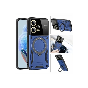 HarmonyAura  Xiaomi Redmi Note 12 Pro 5g Kılıf Joy Lens Standlı Kapak - Lacivert