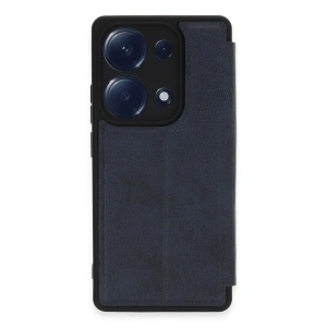 HarmonyAura  Xiaomi Redmi Note 13 Pro 4g Kılıf Flip Cover - Lacivert