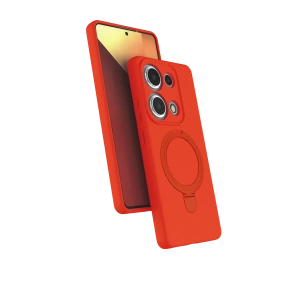 HarmonyAura Xiaomi Redmi Note 13 Pro 4G Regal Magsafe Standlı Kapak - Turuncu