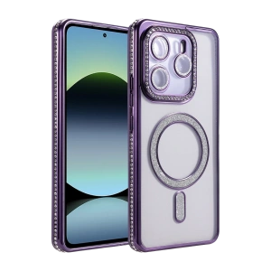 HarmonyAura Xiaomi Redmi Note 14 4G Joke Simli Magneticsafe Kılıf - Derin Mor