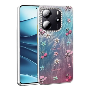 HarmonyAura Xiaomi Redmi Note 14 4G Kılıf Blade Aynalı Desenli Kapak - Desen 4