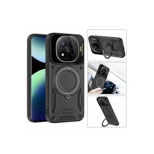 HarmonyAura  Xiaomi Redmi Note 14 4g Kılıf Joy Lens Standlı Kapak - Mor