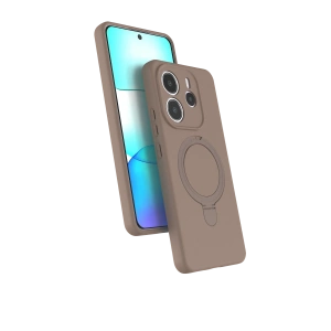 HarmonyAura Xiaomi Redmi Note 14 4G Regal Magsafe Standlı Kapak - Çöl Titanyum