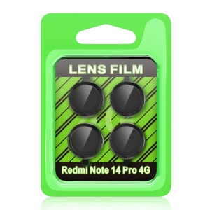 HarmonyAura Xiaomi Redmi Note 14 Pro 4G Raze Metal Kamera Lens - Siyah