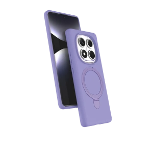 HarmonyAura Xiaomi Redmi Note 14 Pro 4G Regal Magsafe Standlı Kapak - Lila