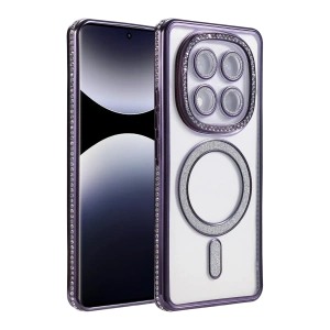 HarmonyAura Xiaomi Redmi Note 14 Pro 5G Joke Simli Magneticsafe Kılıf - Derin Mor