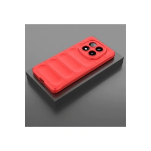 HarmonyAura  Xiaomi Redmi Note 14 Pro 5g Kılıf Optimum Silikon - Kırmızı