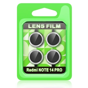 HarmonyAura Xiaomi Redmi Note 14 Pro 5G Raze Metal Kamera Lens - Gümüş