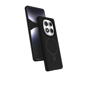 HarmonyAura Xiaomi Redmi Note 14 Pro 5G Regal Magsafe Standlı Kapak - Siyah