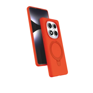 HarmonyAura Xiaomi Redmi Note 14 Pro 5G Regal Magsafe Standlı Kapak - Turuncu