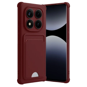 HarmonyAura Xiaomi Redmi Note 14 Pro Plus Kelvin Kartvizitli Silikon - Bordo