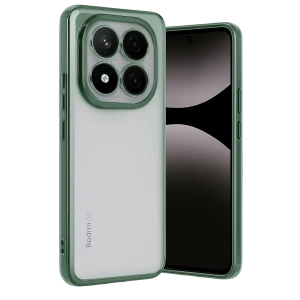 HarmonyAura Xiaomi Redmi Note 14 Pro Plus Kılıf Razer Lensli Silikon - Yeşil