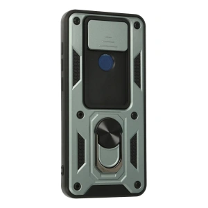 HarmonyAura  Xiaomi Redmi Note 9 Kılıf Pars Lens Yüzüklü Silikon - Yeşil