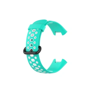 HarmonyAura  Xiaomi Redmi Watch 2 Spor Delikli Kordon - Turkuaz-beyaz