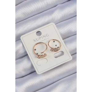 HarmonyAura Xuping Rose Renk Zirkon Taşlı Su Yolu Küpe