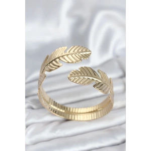 HarmonyAura Yaprak Model Gold Renk Kadın Bileklik