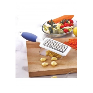 Hazneli Rende Saplı Çift Yönlü Sarımsak Peynir Meyve Sebze El Rendesi Royaleks Fr-166