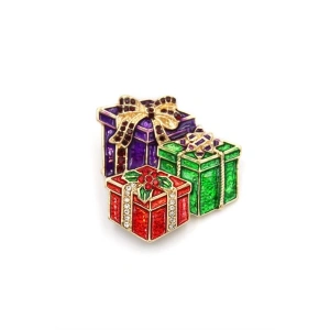 Hediye Kutusu Broş - Çok Renkli