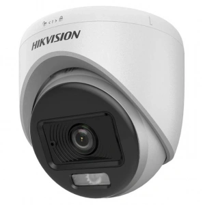 Hikvision TVI-AHD 2MP 2.8mm Sabit Lensli ColorVu IR Turret Dome Analog Kamera (DS-2CE70DF0T-LPFS)