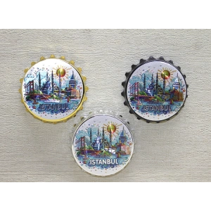İstanbul Temalı Gazoz Kapağı Magnet - Model 2