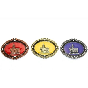 İstanbul Temalı Metal Magnet Galata Kulesi Kabartmalı