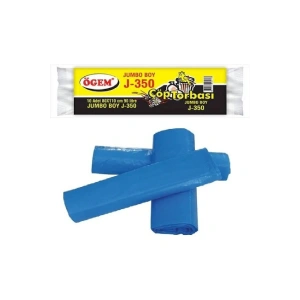 J-350 Jumbo Boy Çöp Torbası 80 X 110 Cm 10 Lu Rulo X 1 Paket = 10 Adet (mavi)