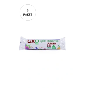 J-500 Jumbo Boy Çöp Torbası 80 X 110 Cm 10 Lu Rulo X 5 Paket = 50 Adet (siyah)