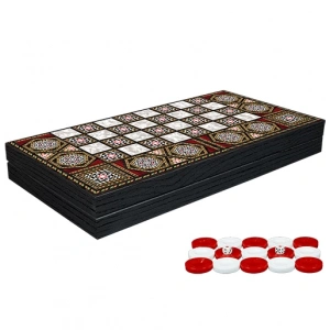 Klasik Sedef İşlemeli Tavla Model 1