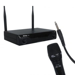 König K-700 E-E Profesyonel 663-694Mhz 2 El 2 Kanal Uhf 2x50 Kablosuz Telsiz Mikrofon
