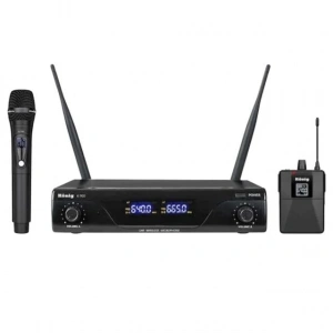 König K-700 E-Y Profesyonel 663-694Mhz 1 El + 1 Yaka 2 Kanal Uhf 2x50 Kablosuz Telsiz Mikrofon