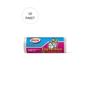 Küçük Boy Çöp Torbası 40 X 50 Cm 40 Lı Rulo X 10 Paket = 400 Adet (şeffaf)