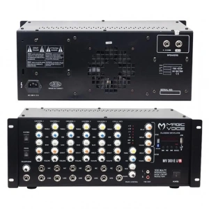 Magicvoice MV-300EF-TR 300 Watt 6 Mikrofon Girişli USB-Bluetooth Destekli Trafolu Mixer Anfi