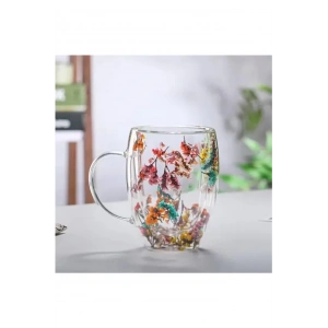 Organik Çiçekli Borosilikat Bardak 350 Ml. Royaleks-brd-150 Bh