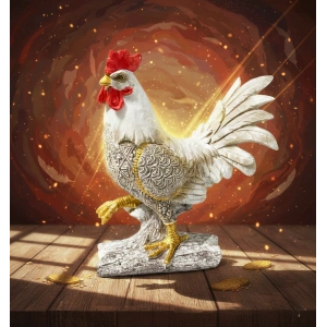 Özel Tasarım Polyester Horoz Figürü