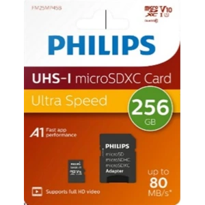 Philips FM25MP45B/00 256GB Class10 UHS-I U1 TF Adaptörlü Micro SDXC Hafıza Kartı