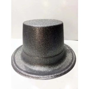 Plastik Parti Şapkası Gümüş Siml