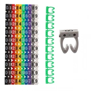 PowerMaster 0-9 Dijital Kodlu Renkli Kablo İşaretleyici