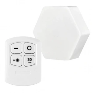 Powermaster MX-359 Tekli Altıgen Kumandalı Pilli Dokunmatik Tezgah Altı - Duvar Led Aydınlatma