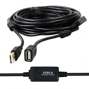 Powermaster PM-11955 Usb 2.0 Siyah Chipset 10 Metre Usb Uzatma Kablosu
