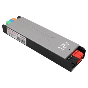 PowerMaster PM-26839 12 Volt 10 Amper 120 Watt Slim Metal Kasa Adaptör Voltaj Göstergeli 189x51x27mm