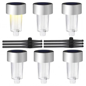 Powermaster PM-26961 Metal Gövdeli Dc 5v Gün Işığı Solar Balkon-Havuz-Bahçe Lambası (6lı Paket)