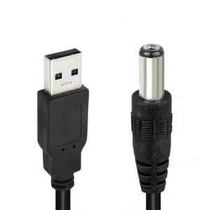 Powermaster Usb Erkek 5.5*2.5 Mm Uçlu Adaptör Jacklı 1 Metre Kablo