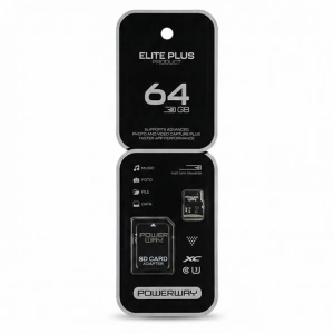 Powerway Elite Plus 64 GB Micro SD Hafıza Kartı
