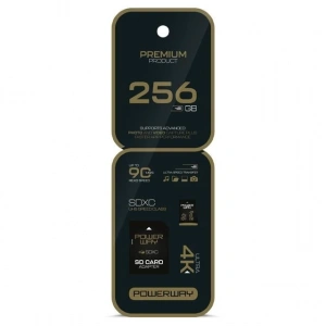Powerway Premium 256 GB 90MB/S Ultra Hızlı 4K Destekli SDXC Hafıza Kartı