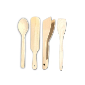 Pratik Kullanım Ahşap Mutfak Seti 4 Parça