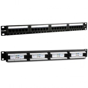 S-Link SL-F624 24’lü FTP Cat6 Patch Panel