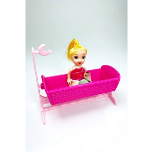 Sallanan Beşikli Parmak Bebek 10x10 Cm