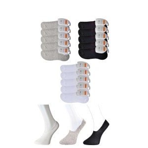 Siyah Gri Ve Beyaz Erkek Babet Çorap 15 Çift
