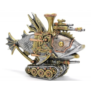 Steampunk Polyester Tasarım Balık Figürü
